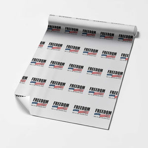 Freedom This Is The Turning Point Wrapping Paper Roll True Patriot Liberty Defender American Flag TS02 White Print Your Wear