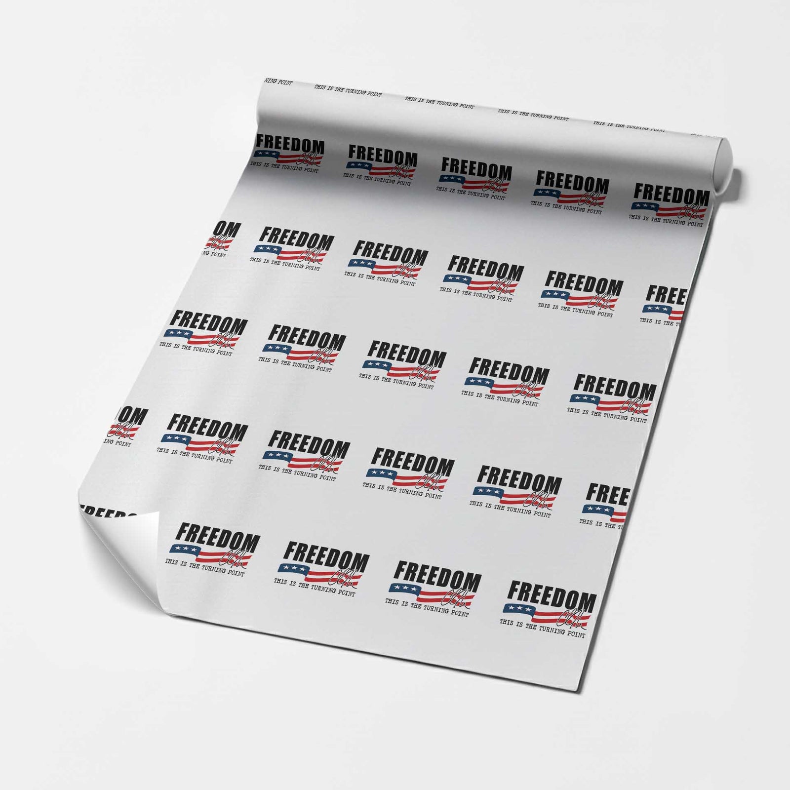 Freedom This Is The Turning Point Wrapping Paper Roll True Patriot Liberty Defender American Flag TS02 White Print Your Wear
