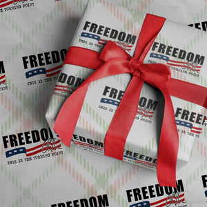 Freedom This Is The Turning Point Wrapping Paper Roll True Patriot Liberty Defender American Flag TS02 Christmas Plaid Print Your Wear