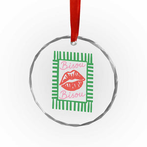 French Bisous Paris Vacation Retro Summer Vibes Crystal Glass Ornament TS11 Print Your Wear