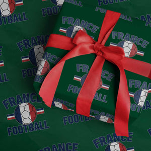 French Flag France Soccer Football Fan Wrapping Paper Roll TS14 Green Print Your Wear