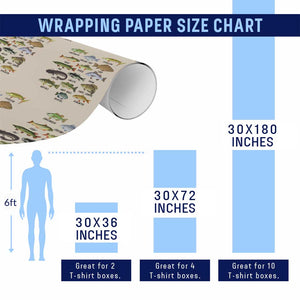 Freshwater Fish Species Wrapping Paper Roll Funny Fishing Types Fisherman Dad TS02 Print Your Wear