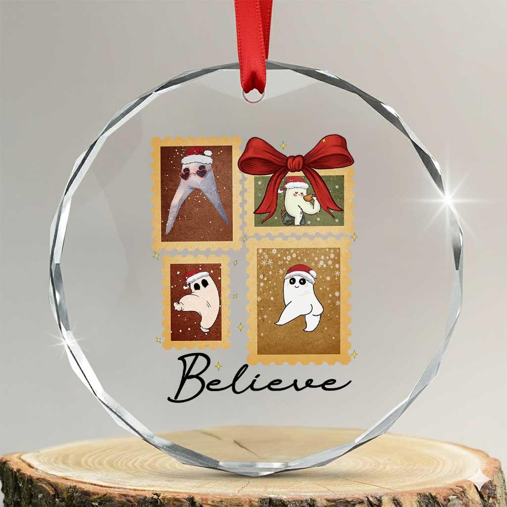 Fresno Nightcrawler Cryptid Christmas Believe Gift Crystal Glass Ornament TS12 Transparent Glass 3'' Circle Print Your Wear