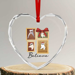 Fresno Nightcrawler Cryptid Christmas Believe Gift Heart Crystal Glass Ornament TS12 Transparent Glass 3'' Heart Print Your Wear