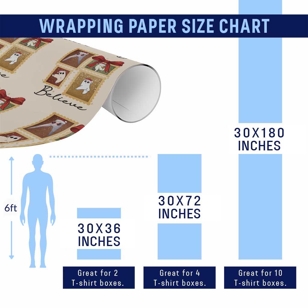Fresno Nightcrawler Cryptid Christmas Believe Gift Wrapping Paper Roll TS12 Print Your Wear
