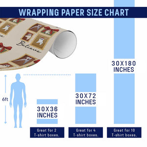 Fresno Nightcrawler Cryptid Christmas Believe Gift Wrapping Paper Roll TS12 Print Your Wear