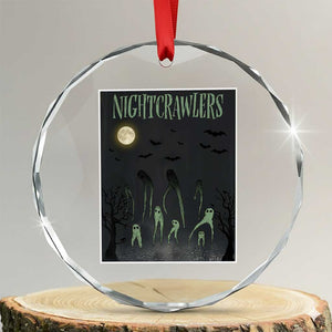 Fresno Nightcrawlers Crystal Glass Ornament Gothic Cryptid Horror Fan Gift TS12 Transparent Glass 3'' Circle Print Your Wear