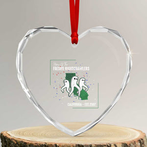 Fresno Nightcrawlers Heart Crystal Glass Ornament Home Of California Cryptid Gift TS12 Transparent Glass 3'' Heart Print Your Wear