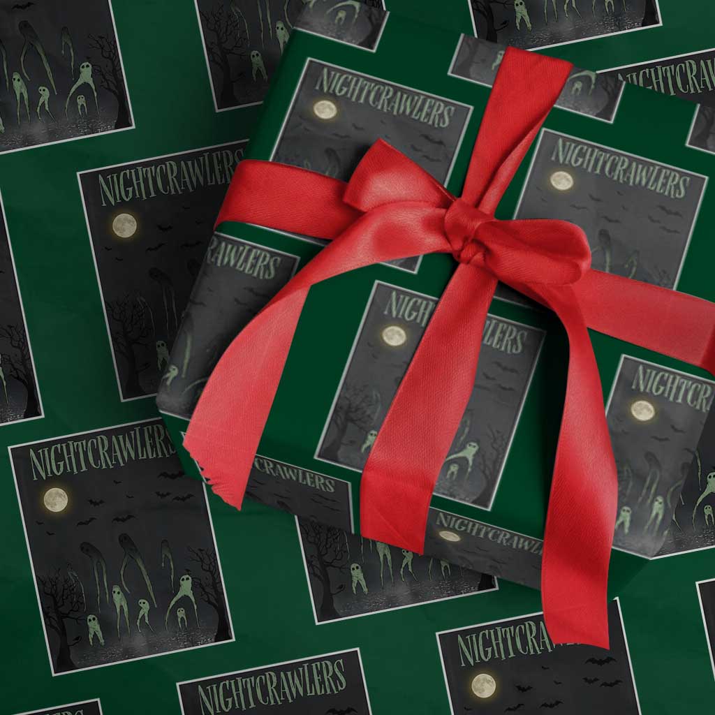Fresno Nightcrawlers Wrapping Paper Roll Gothic Cryptid Horror Fan Gift TS12 Green Print Your Wear