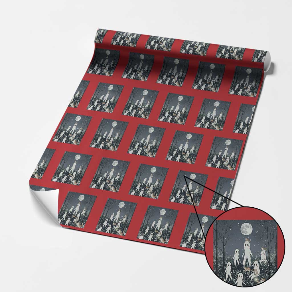 Fresno Nightkittens Nightcrawler Wrapping Paper Roll Funny Horror Cat Cryptid Lover Gift TS12 Red Print Your Wear