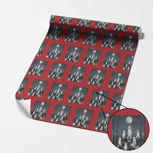 Fresno Nightkittens Nightcrawler Wrapping Paper Roll Funny Horror Cat Cryptid Lover Gift TS12 Red Print Your Wear