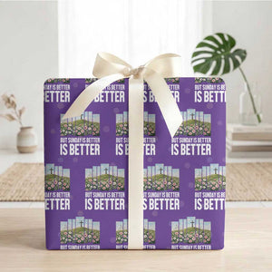 Friday is Good Sunday is Better Wrapping Paper Roll Christian Easter TS14 Purple Print Your Wear