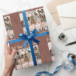 Friday is Good Sunday is Better Wrapping Paper Roll Christian Jesus Easter TS14 Mocha Print Your Wear