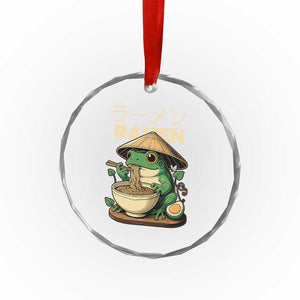 Frog Eating Ramen Crystal Glass Ornament Funny Japanese Food Lover Anime TS12 Print Your Wear