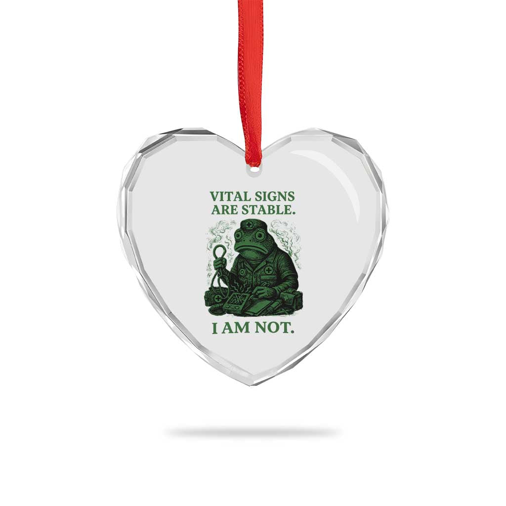 Frog Medic Heart Crystal Glass Ornament Funny Animal EMT Emergency Health Workers TS10 Print Your Wear