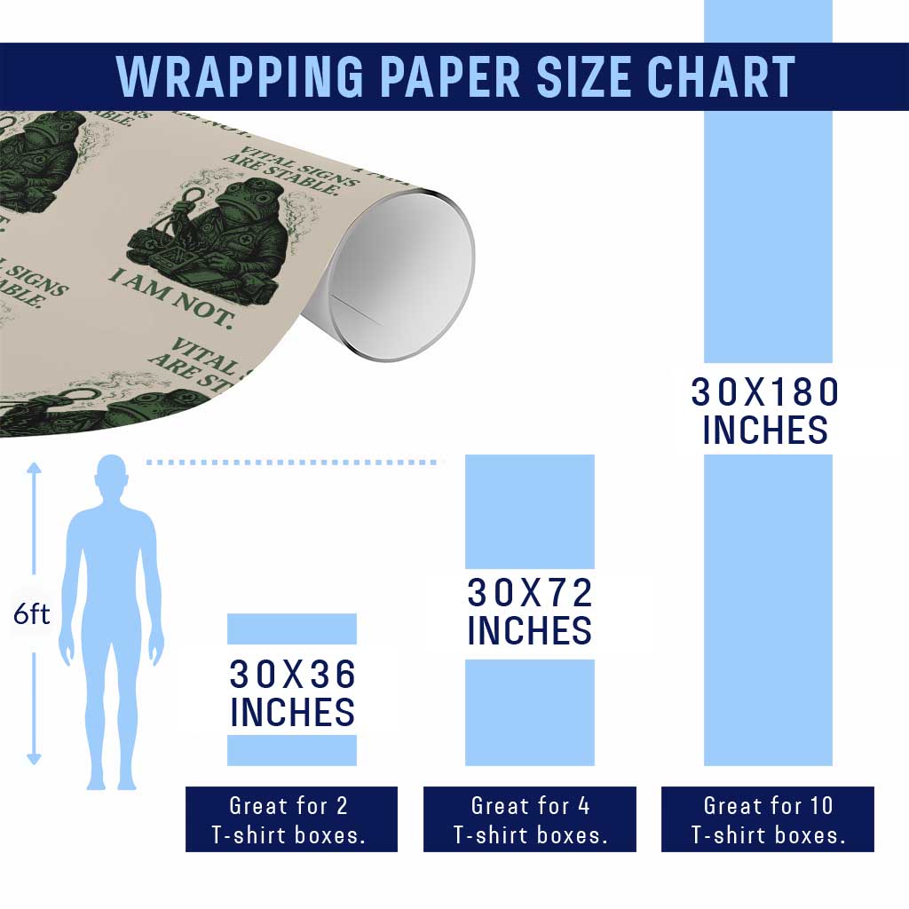 Frog Medic Wrapping Paper Roll Funny Animal EMT Emergency Health Workers TS10 Print Your Wear