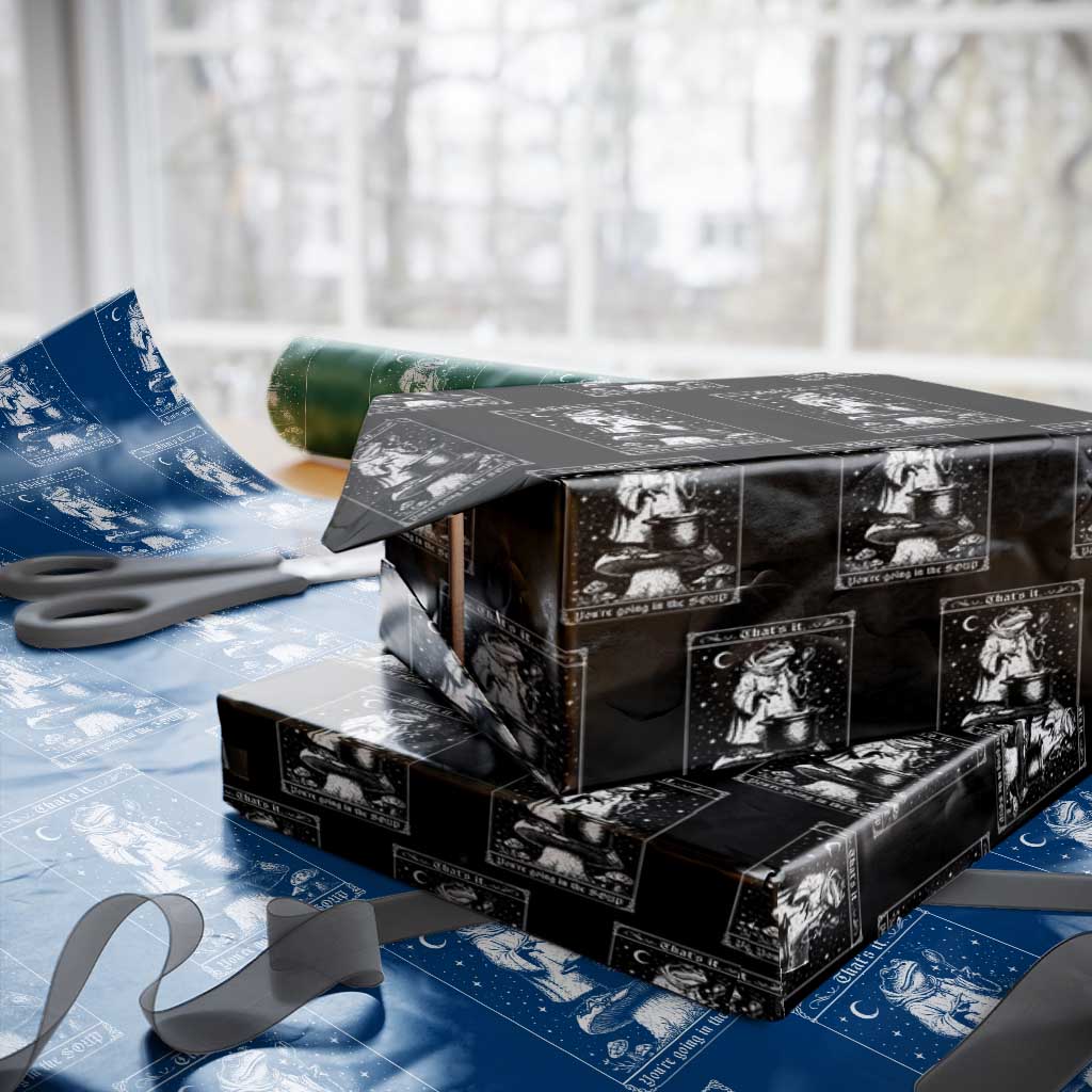 Frog Meme Wrapping Paper Roll Thats It Youre Going In The Soup Funny Weirdcore TS10 Black Print Your Wear