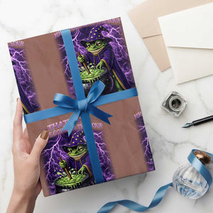 Frog Meme Wrapping Paper Roll Vintage Graphic Thats It Youre Going In The Soup TS10 Mocha Print Your Wear