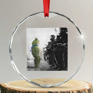Frog Resist Crystal Glass Ornament Free Portland Oregon Freedom Fighters TS02 Transparent Glass 3'' Circle Print Your Wear