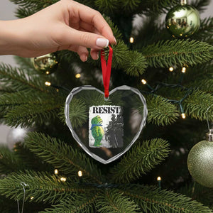 Frog Resist Heart Crystal Glass Ornament Portland Frog Activist Protest City Art TS11 Print Your Wear