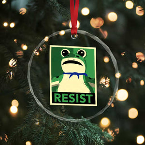 Frog Resist Poster Graphic Crystal Glass Ornament Portland Resistance Protest Minimalist TS02 Print Your Wear