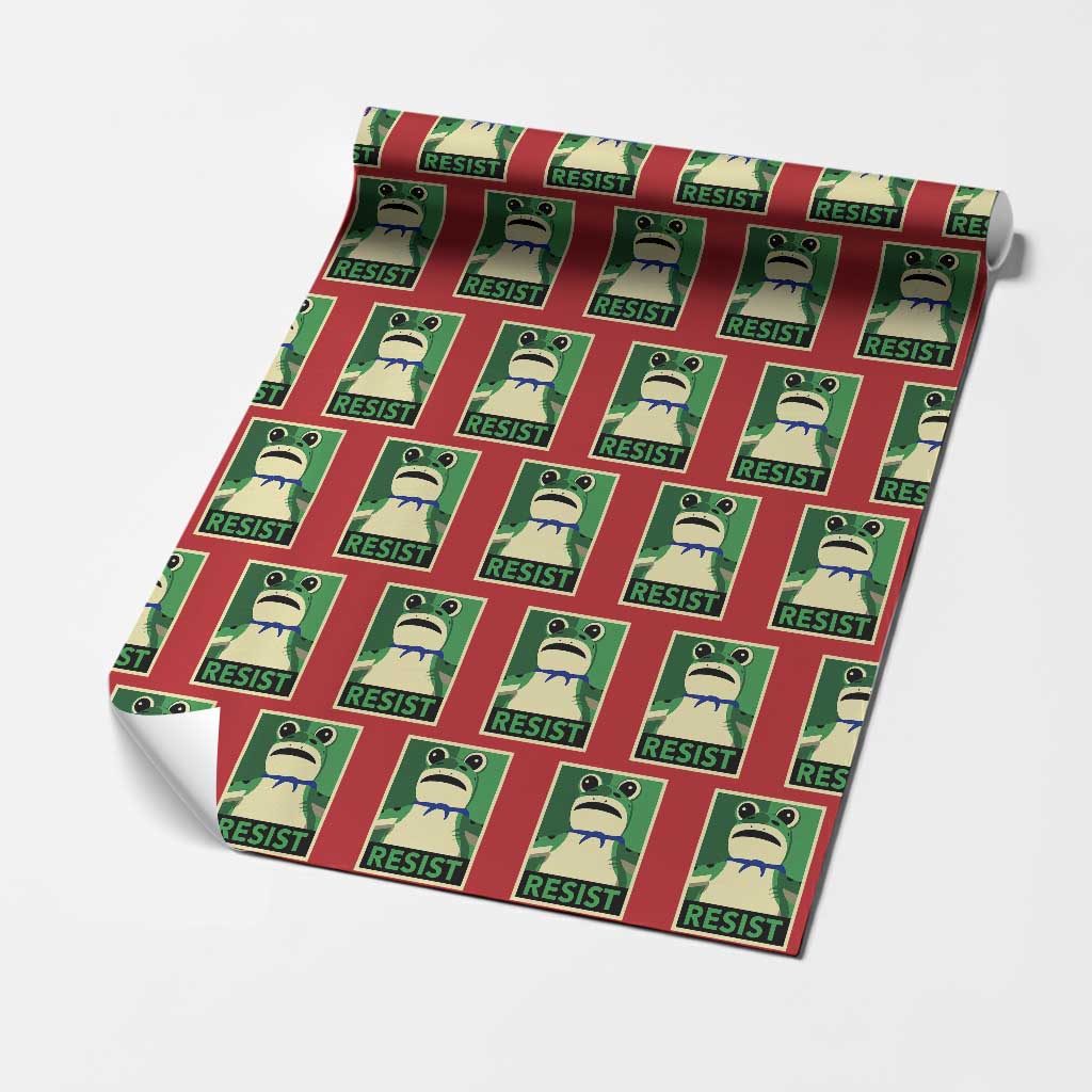 Frog Resist Poster Graphic Wrapping Paper Roll Portland Resistance Protest Minimalist - Print Your Wear