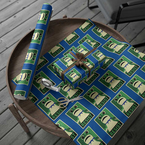 Frog Resist Poster Graphic Wrapping Paper Roll Portland Resistance Protest Minimalist TS02 Blue Print Your Wear