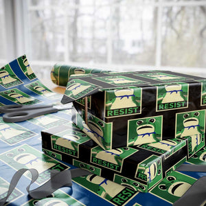 Frog Resist Poster Graphic Wrapping Paper Roll Portland Resistance Protest Minimalist TS02 Black Print Your Wear