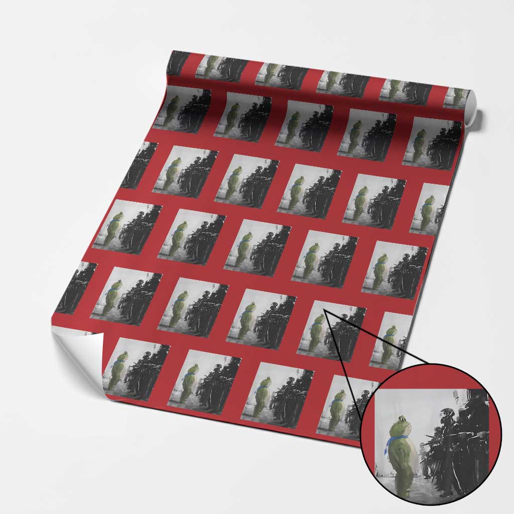 Frog Resist Wrapping Paper Roll Free Portland Oregon Freedom Fighters TS02 Red Print Your Wear