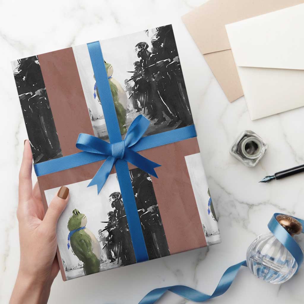 Frog Resist Wrapping Paper Roll Free Portland Oregon Freedom Fighters TS02 Mocha Print Your Wear