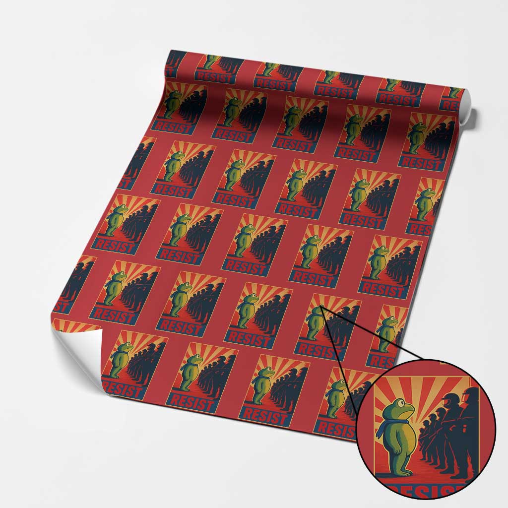 Frog Resist Wrapping Paper Roll Free Portland Oregon Poster Graphic Freedom Fighters TS02 Red Print Your Wear