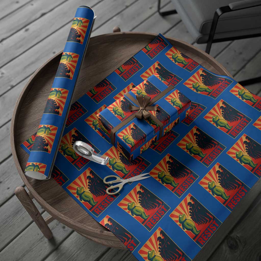 Frog Resist Wrapping Paper Roll Free Portland Oregon Poster Graphic Freedom Fighters TS02 Blue Print Your Wear