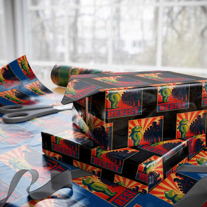 Frog Resist Wrapping Paper Roll Free Portland Oregon Poster Graphic Freedom Fighters TS02 Black Print Your Wear