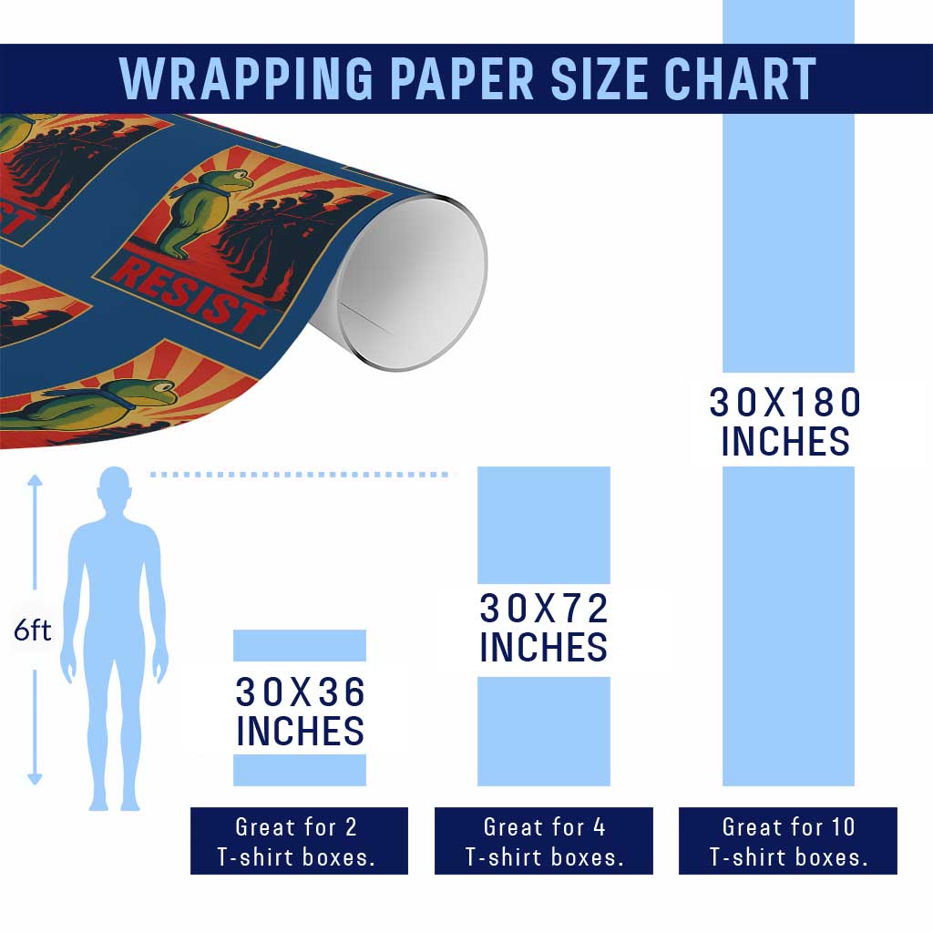Frog Resist Wrapping Paper Roll Free Portland Oregon Poster Graphic Freedom Fighters TS02 Print Your Wear