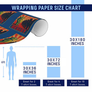 Frog Resist Wrapping Paper Roll Free Portland Oregon Poster Graphic Freedom Fighters TS02 Print Your Wear