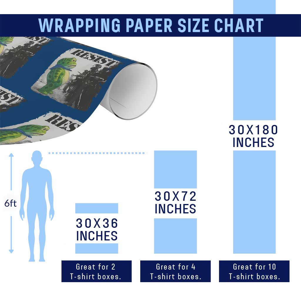 Frog Resist Wrapping Paper Roll Portland Frog Activist Protest City Art TS11 Print Your Wear