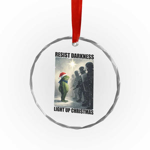 Frogs Resist Christmas Crystal Glass Ornament Funny Portland Protest ICE Activist Meme TS14 Print Your Wear