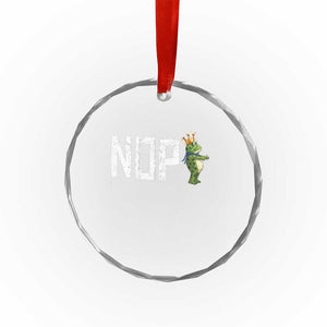 Frogs Resist Crystal Glass Ornament No Kings In America Political 2025 TS14 Print Your Wear