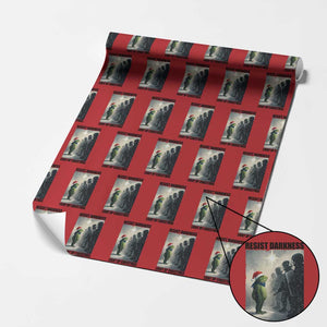 Frogs Resist Xmas Wrapping Paper Roll Funny Portland Protest ICE Activist Meme TS14 Red Print Your Wear