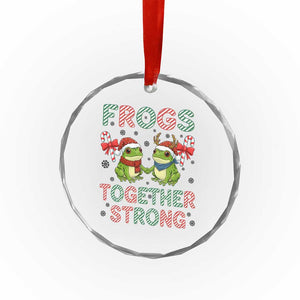 Frogs Together Strong Crystal Glass Ornament Funny Portland Christmas Resist Gift TS12 Print Your Wear
