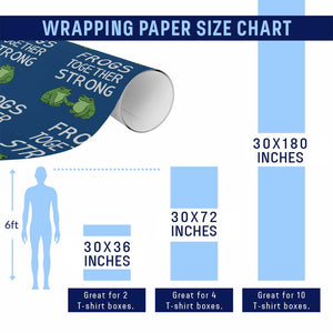 Frogs Together Strong Wrapping Paper Roll Free Portland Oregon Unity Meme TS02 Print Your Wear