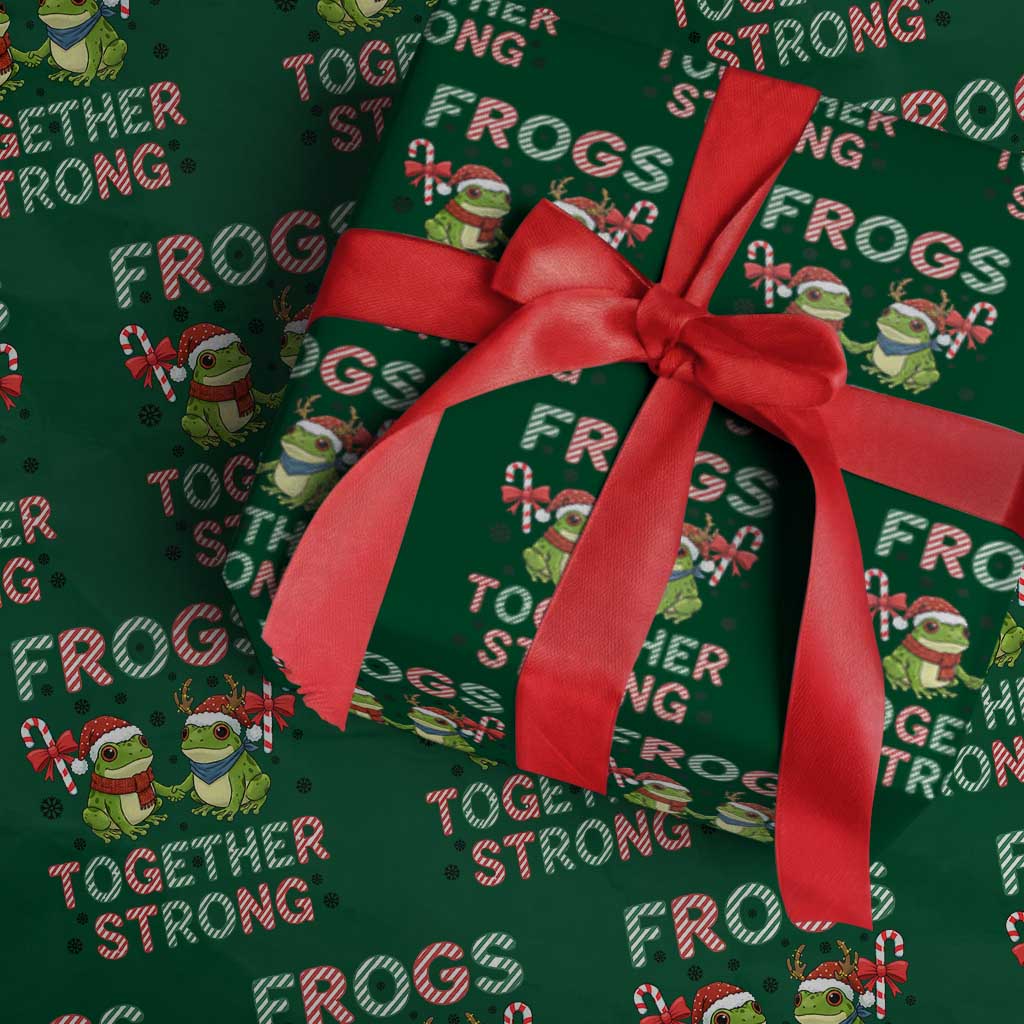 Frogs Together Strong Wrapping Paper Roll Funny Portland Xmas Resist Gift TS12 Green Print Your Wear