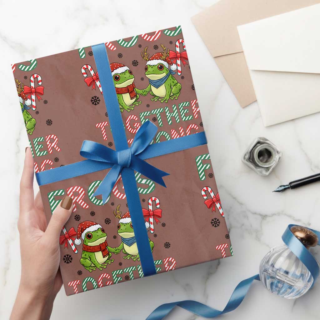 Frogs Together Strong Wrapping Paper Roll Funny Portland Xmas Resist Gift TS12 Mocha Print Your Wear