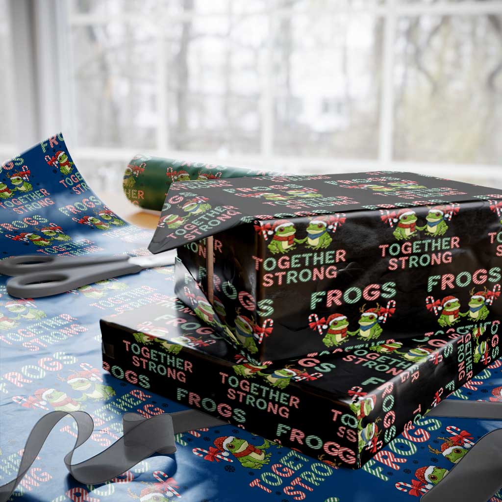 Frogs Together Strong Wrapping Paper Roll Funny Portland Xmas Resist Gift TS12 Black Print Your Wear