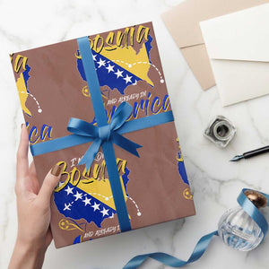 From Bosnia and Already in America Wrapping Paper Roll Bosnian Soccer Fan Travel Bosnia Herzegovina Pride