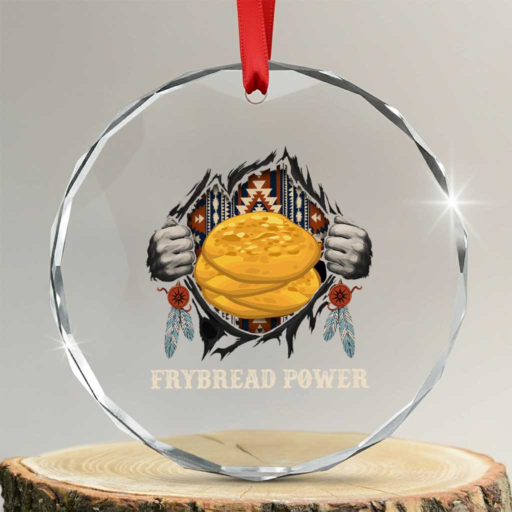 Frybread Power Crystal Glass Ornament Native American Indian Food TS11 Transparent Glass 3'' Circle Print Your Wear