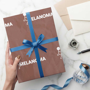 Fuck Melanoma Awareness Wrapping Paper Roll Funny Stick Figure Warrior TS12 Mocha Print Your Wear