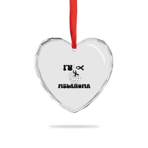 Fuck Melanoma Awareness Heart Crystal Glass Ornament Skeleton Hand Ribbon Warrior Gift TS12 Print Your Wear
