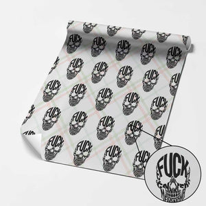 Fuck Melanoma Skull Typography Wrapping Paper Roll Skin Cancer Warrior TS12 Christmas Plaid Print Your Wear