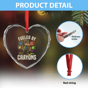 Fueled by Crayons Bulldog Soldier Heart Crystal Glass Ornament Funny Combat Veteran Crayon Launcher TS02 Print Your Wear